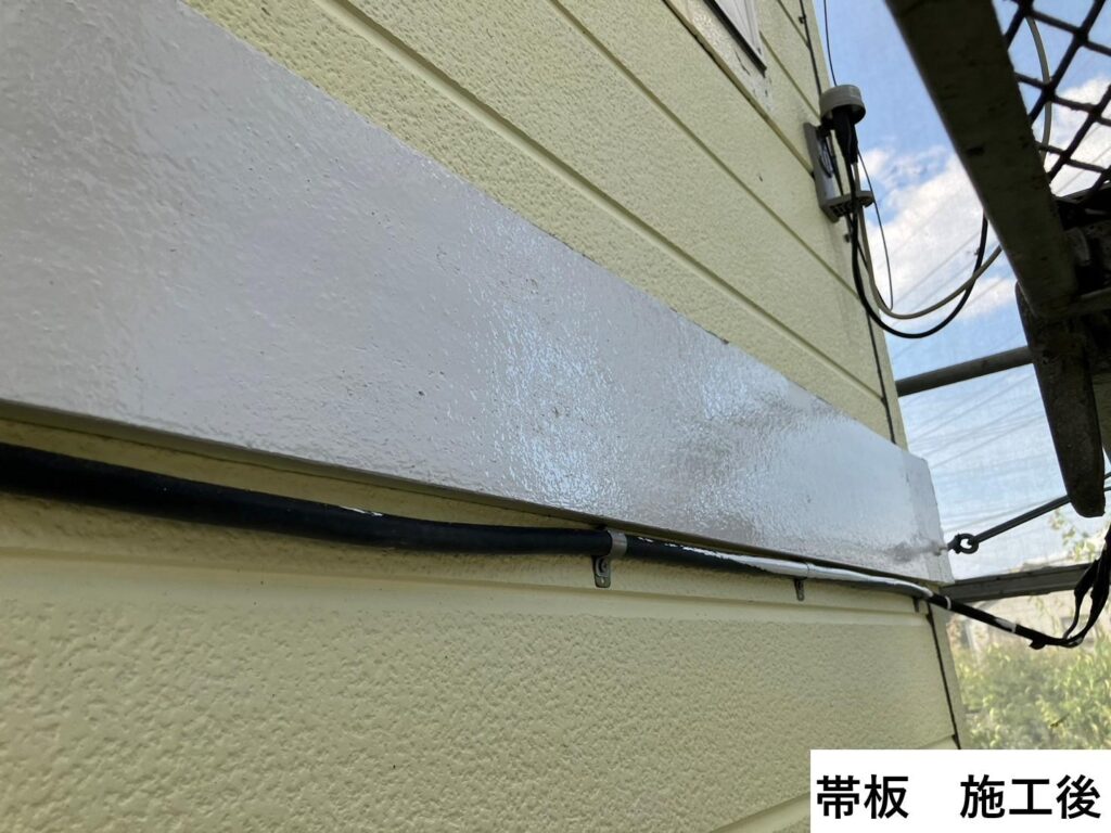 帯板の施工後です。